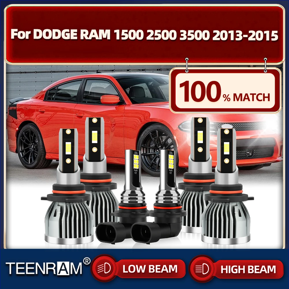 

360W Canbus LED Headlights 60000LM Car Headlamp Bulbs 12V 6000K Plug And Play For DODGE RAM 1500 2500 3500 2013 2014 2015