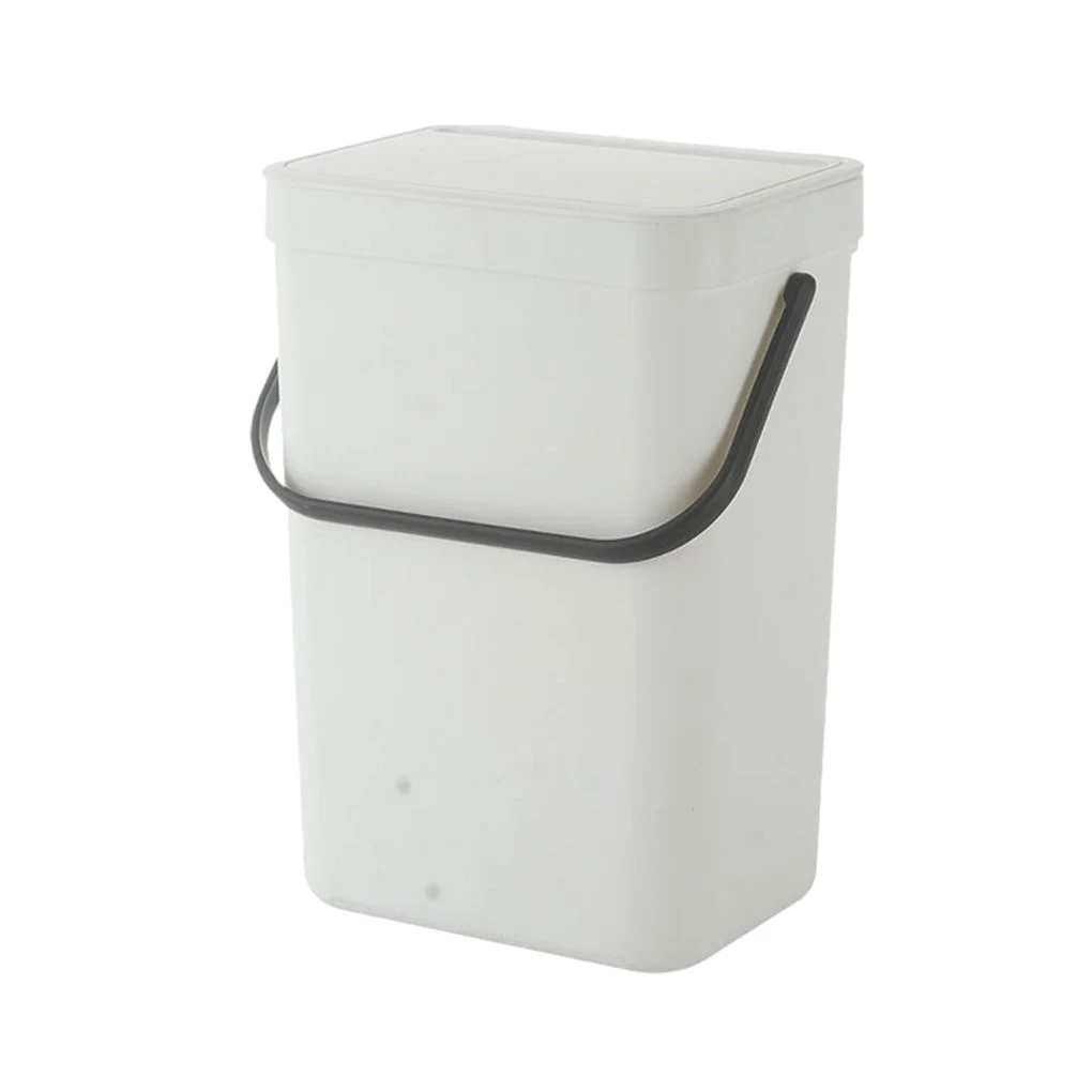 

Wall Mounted Trash Can With Good Sealing Performance And Sturdy Hanging Type Garbage Disposal Does Not Bend Over black 5L