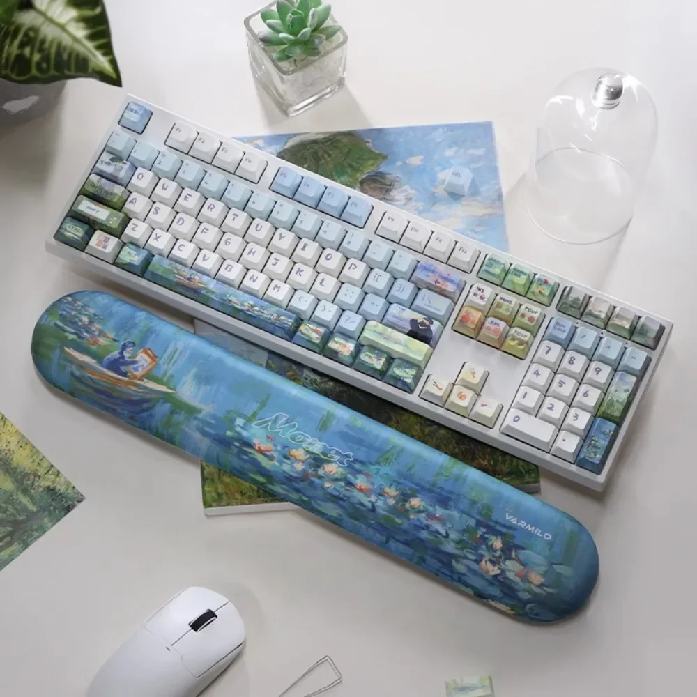 Custom Memory Foam Wrist Rest Varmilo 100 Layout Palm Holder for Mechanical Keyboard Gaming Typing Office Chinese Style Gift