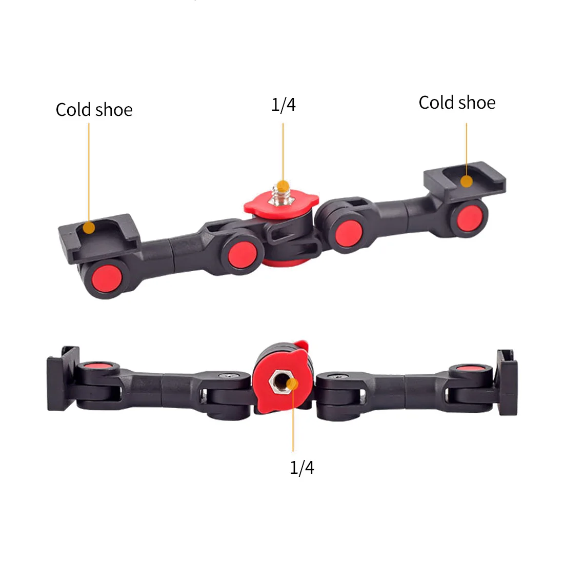 Rotatable Cold Shoe Mount Adapter with 1/4\