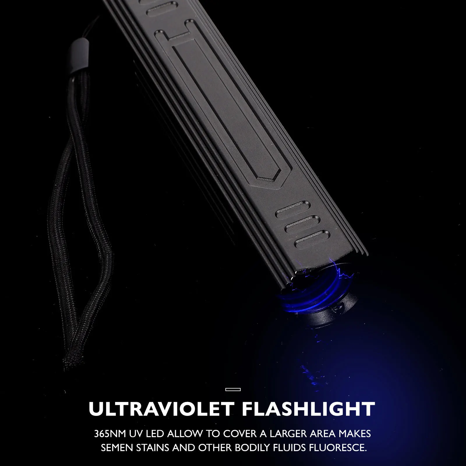 

365Nm Uv Flashlight Ipx45 Waterproof Black Light For Pet Stain Detection Currency Jewelry Inspection Geocaching Outdoor Use
