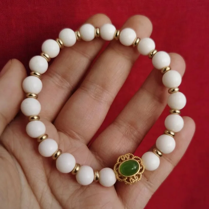 

Live Broadcast Supply Crafts Deer Bone 8mm Bracelet Brass Spacer Women