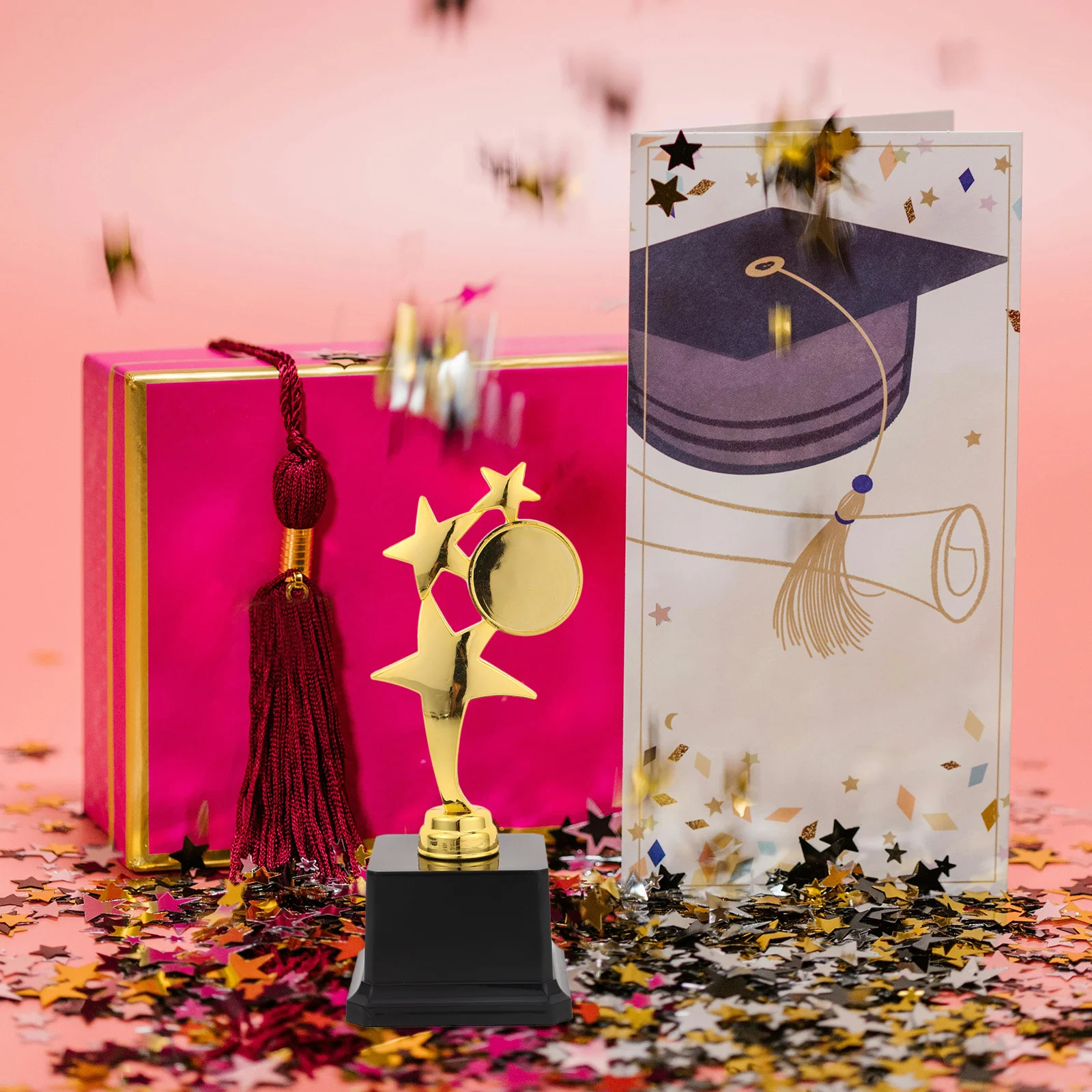 

Star Trophy Award Cup Gold Plastic Small For Kids Sports Competition Party Favor Youth Football Winner Prize