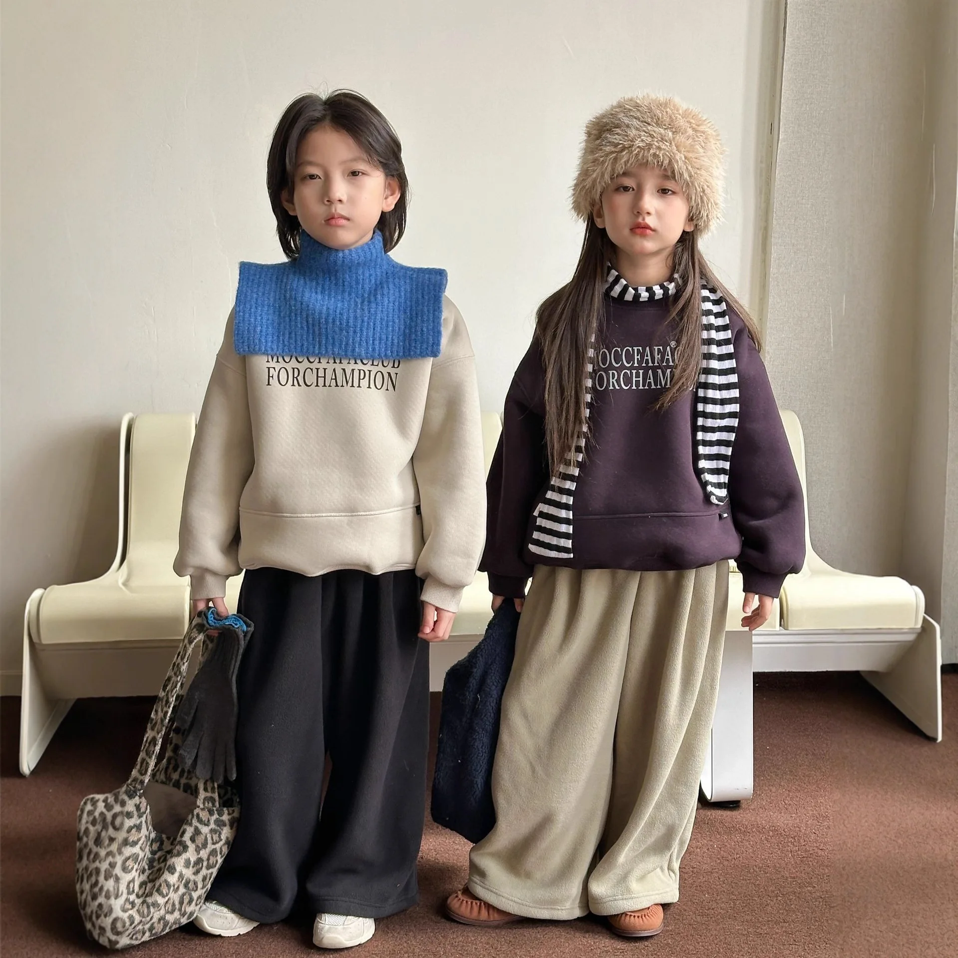 

Winter Children Girls Sweatshirt Cotton Letter Print Kids Baby Girls Fleece Pullovers Casual Versatile Velvet Toddler Girls Tops