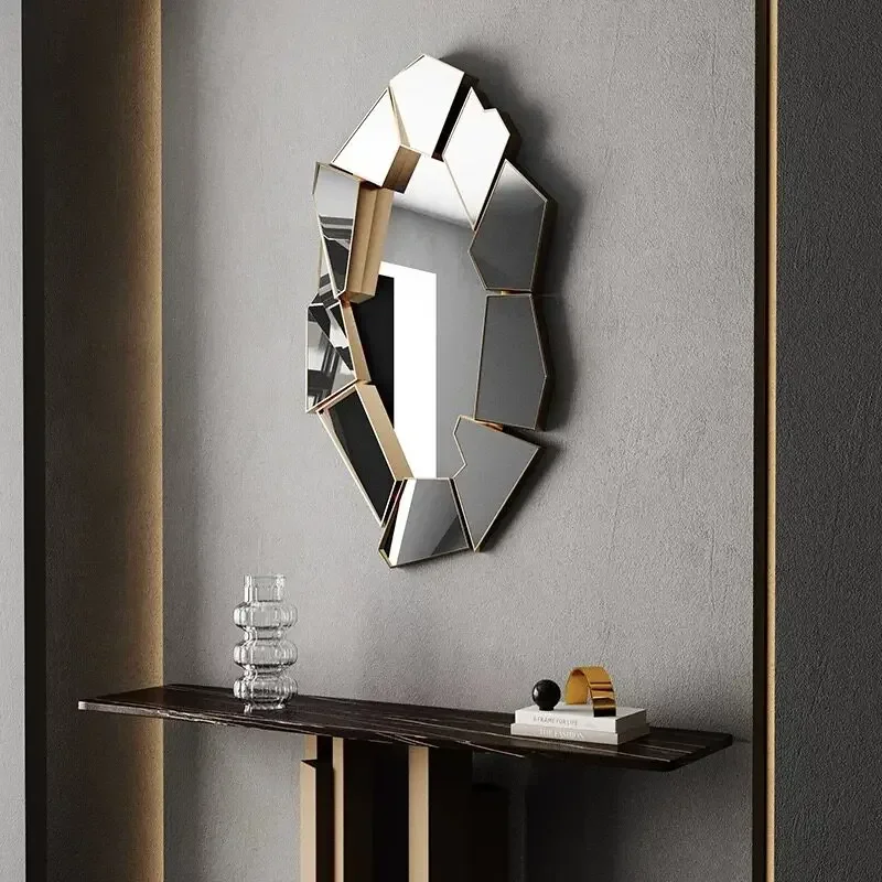Entrance wall decoration pendant light luxury metal wall hanging dining room  living room sofa background wall metal pendant