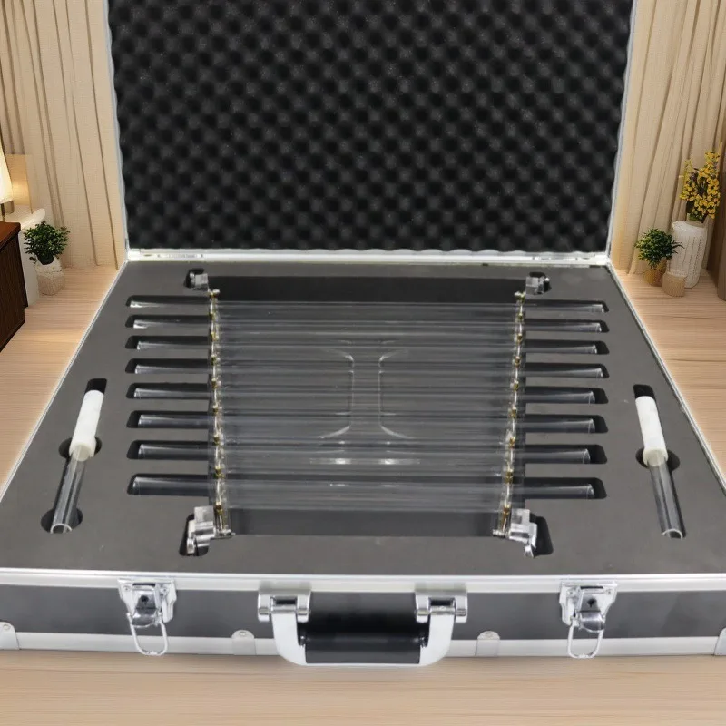 8 Tone Crystal Harp with Box Transparent Meditation Quartz Harp Yoga Sound Therapy Portable Harps Musical Instruments Percussion