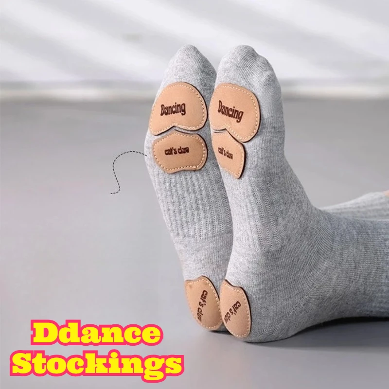 

Cat Paw Dance Socks Cotton Non Slip Leather Sole Soft Elastic Ballet Chinese Dance Training Anti Skid Breathable Practice Modern