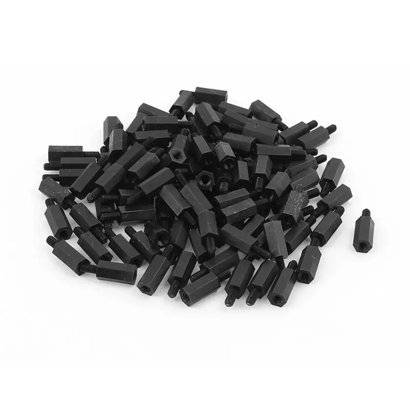 ABVT-400Pcs M3 12Mm+6Mm Nylon Spacer Hex Stand-Off Pillar For Motherboard