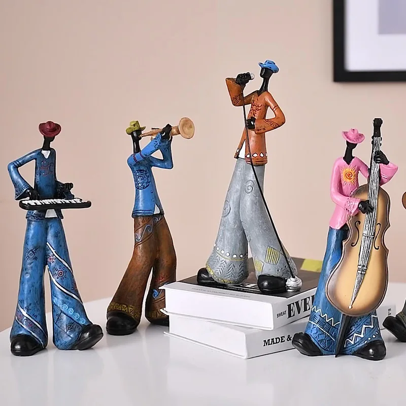 Musical Instrument Resin Figure Ornaments Figurines Home Decoration Accessories for Living Room Ornaments for Home Decor