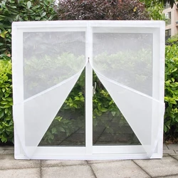 Zipper Screen Mesh Curtain for Doors and Windows, Breathable and Invisible, Protects Your Family from Mosquitoes, Bugs, and Dust