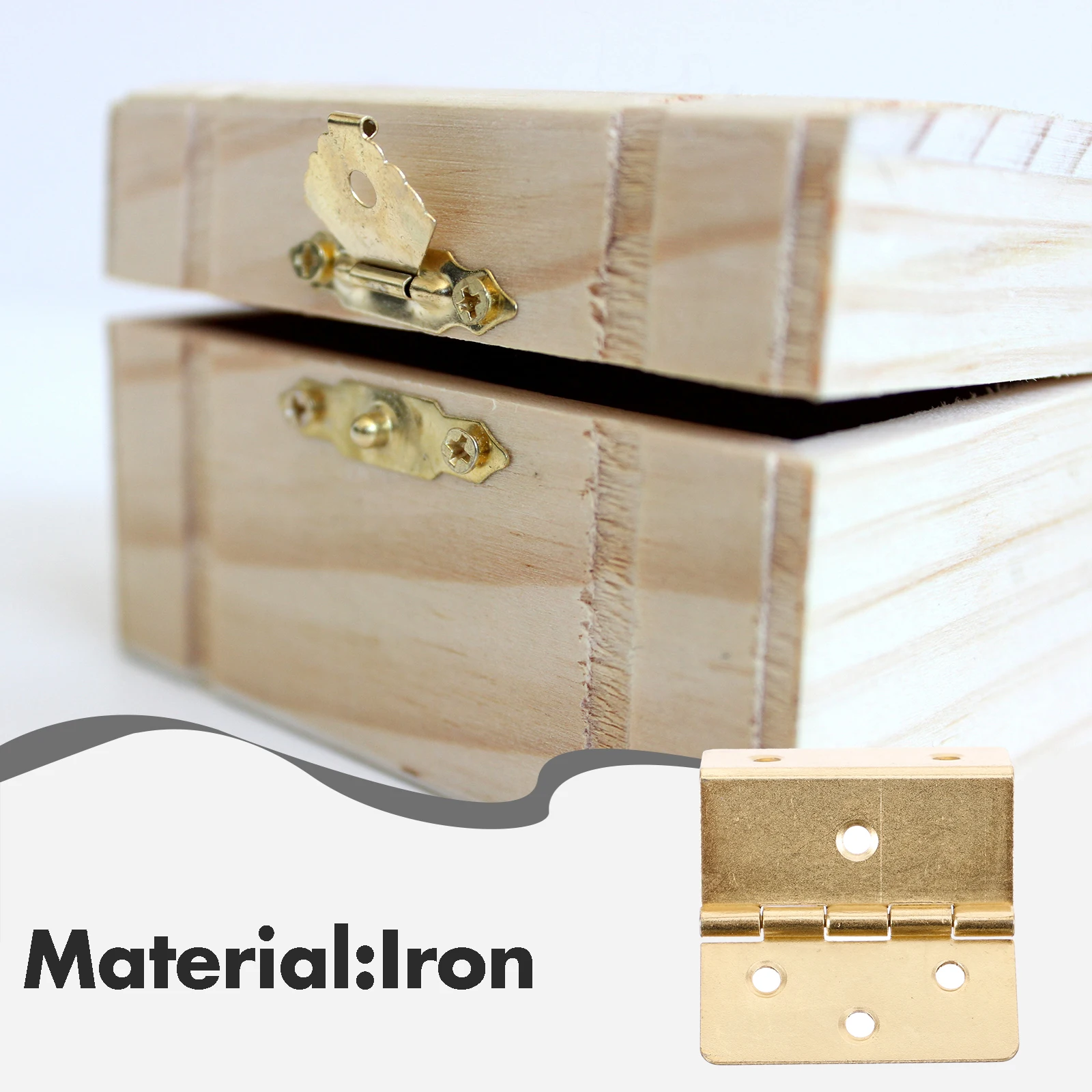 

10Pcs Vintage Style Hinges Iron Material Furniture Cabinet Doors Smooth Operation Durable Iron Hinges Door Hinge