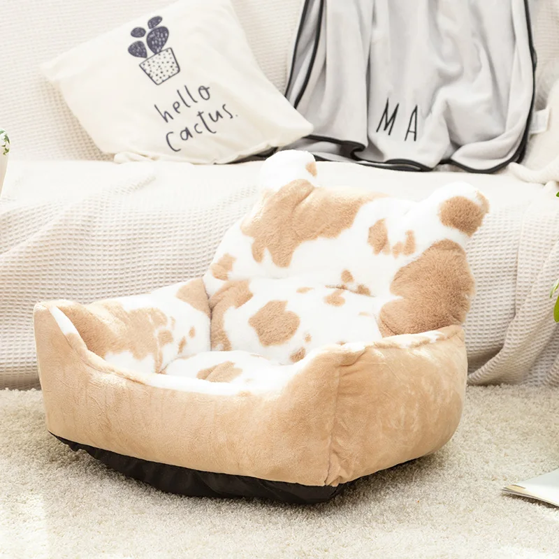 

Warm Winter Dog Cat Bed Pet Cushion Beds with Thickened Cotton Dog Cave Bed and Sofa Suitable for Small Puppy Kitten Bed