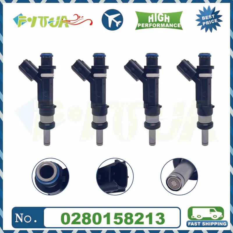 

4pcs Fuel injector 0280158213 For Toyota EU IQ 08-14 YARIS 11-14 VERSO-S 10-15 COROLLA 06-13 1.3 1NR 0 280 158 213 New