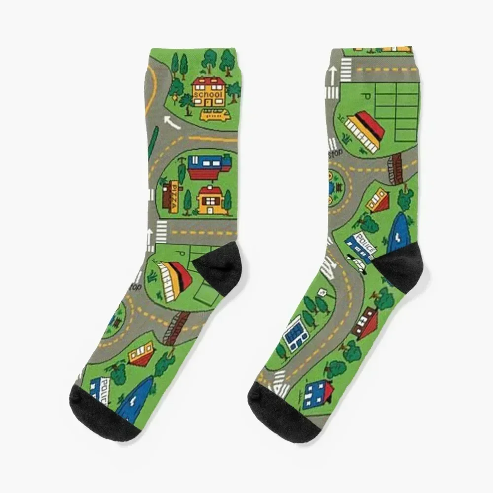 Childhood Car Mat Socks funny sock floor cute Boy Socks Women's