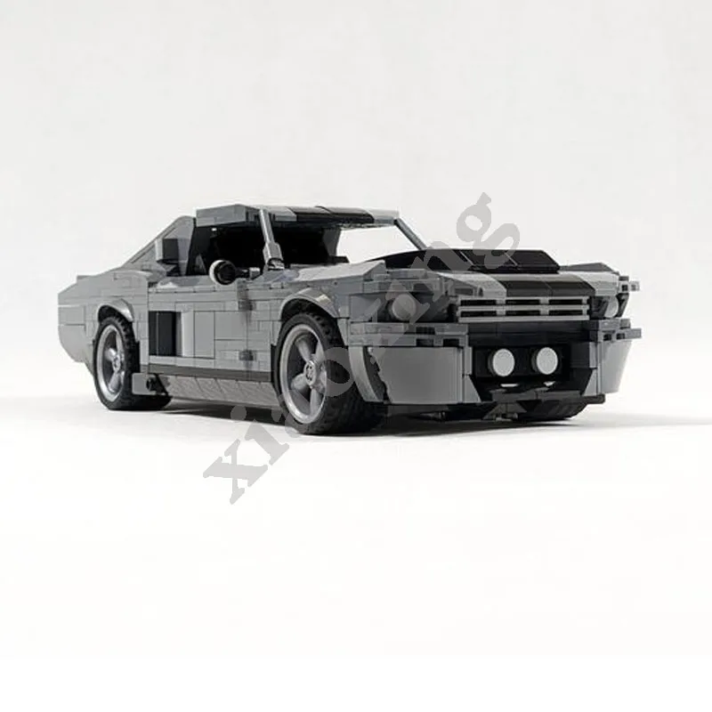 Classic Racing MOC-142663 Grey Racing GT500 E 12 Stud Car 910pcs Assembled Building Blocks Kids Toy Model DIY Christmas Gift