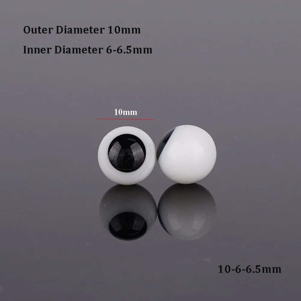 6/10/12/14/16mm Movable Glass Eyes Eyeball Black&White Girl Fish Dots DIY Doll Making Crafts Accessories Pure Round