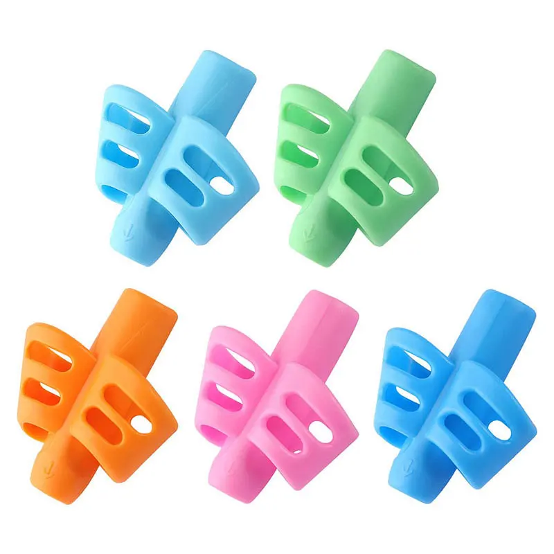 5 Piece Pen Grips Kids Handwriting Grip Holding Posture Correction Aid Tool Toddlers Preschoolers Adults Students Stationary