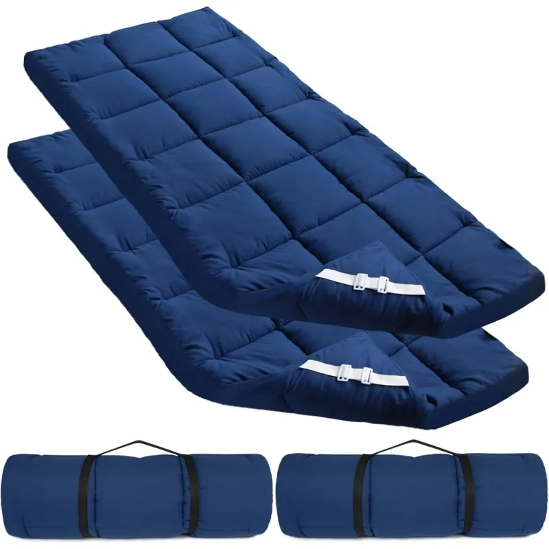 

Cot Mattress Topper (Improved Thickness), Quilted Cot Pads for Camping, Soft Comfortable Sleeping Cot Mattress Pad Only