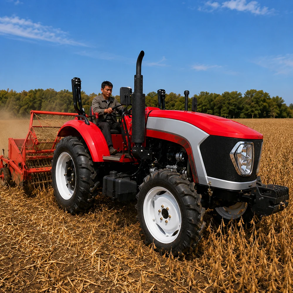 New Design 90-120HP 4WD Wheel Tractor Agricultural Farm Tractor With Cabin And AC System CE ISO Certified
