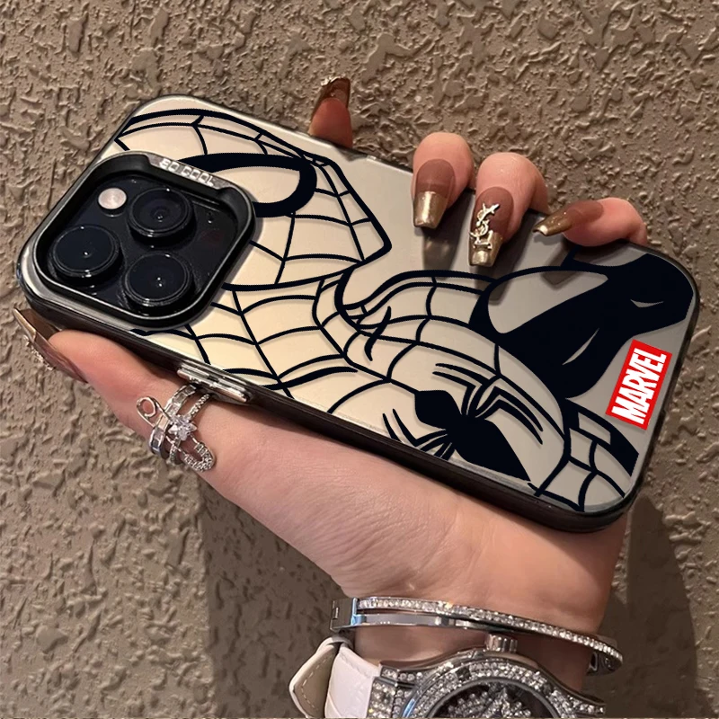 Жесткий чехол Marvel Spider Man Iron Man для Samsung Galaxy S25 S22 S24 S23 Ultra S21 Plus FE A56 A36 A26 5G A16 A06 4G Note 20 ПК