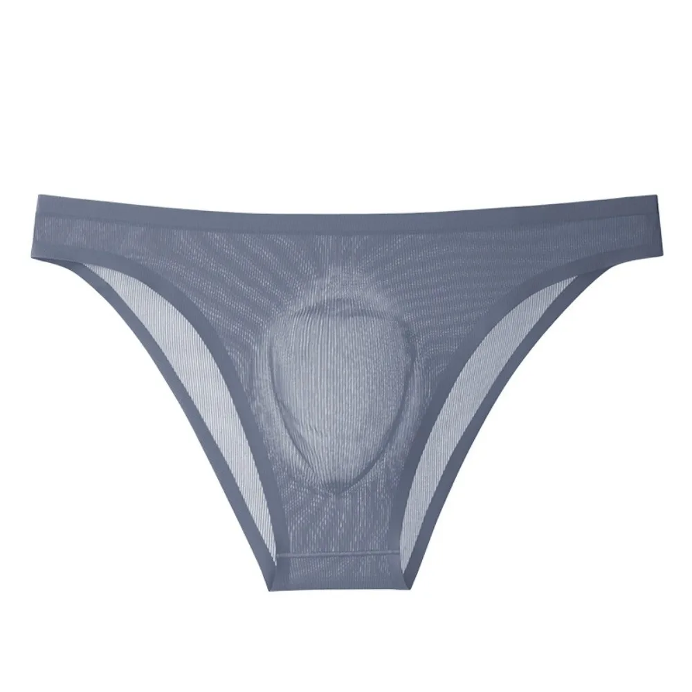 

Soft Ice Silk Men's Triangle Panties Lingerie Breathable Men Thin Briefs Underpants Large Size Underwear for Men Gifts