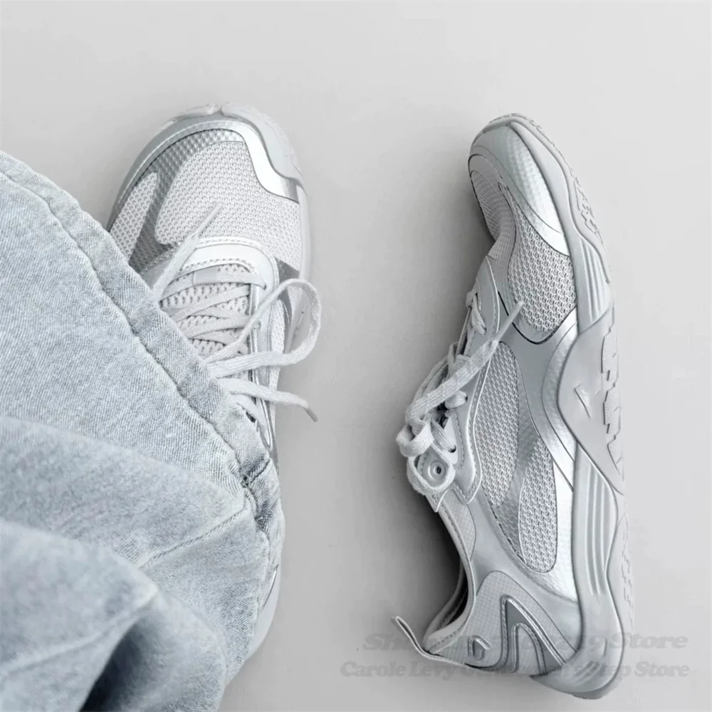 German Training Shoes for Men Summer Breathable Outdoor Sports Mesh Shoes Inner Height Increasing Lace Up Causal Sneakers