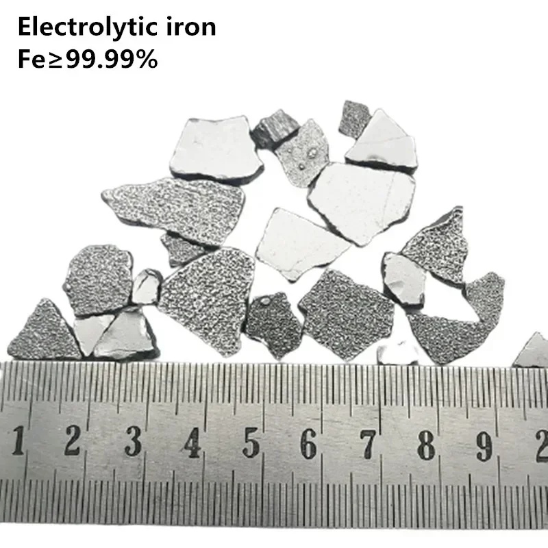 

100 Grams Pure Iron Metal 99.99% Electrolytic Flake / Chips Element High Purity Sample