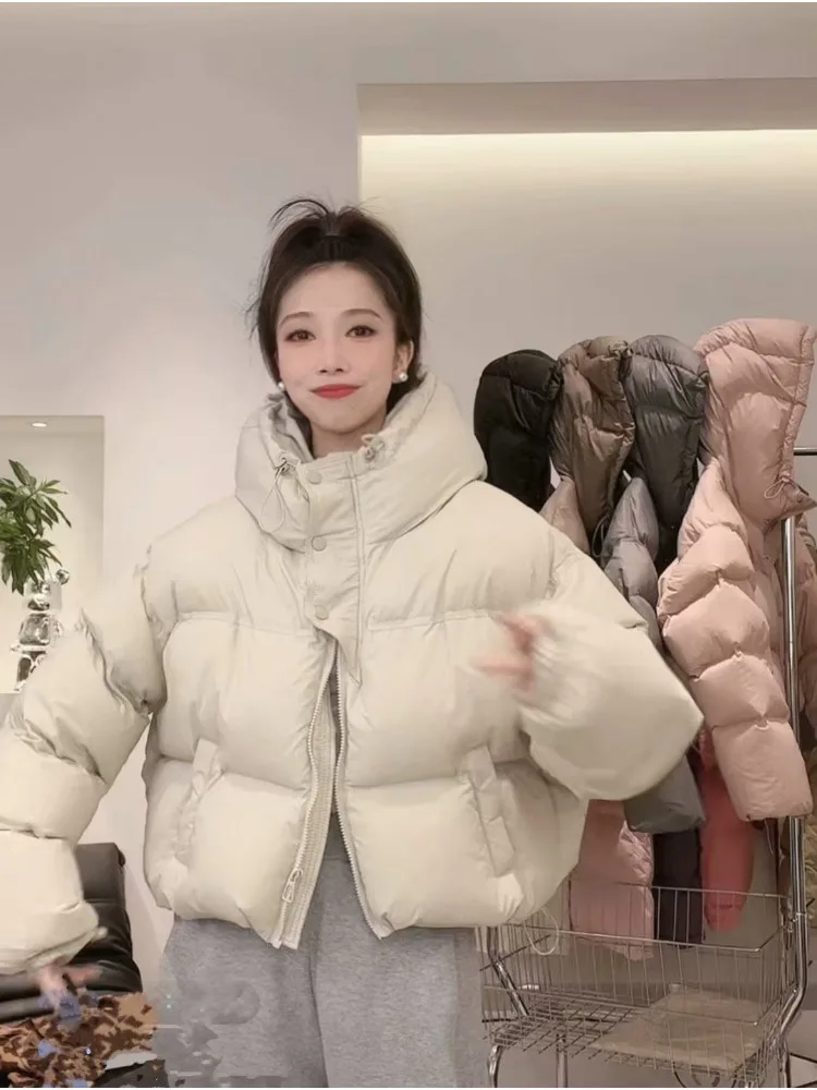 سترة مبطنة بالقطن للنساء ، سترة بقلنسوة ، البخاخ الدافئ السميك ، معطف مرقع ، جديد ، شتاء ، 2023 #6