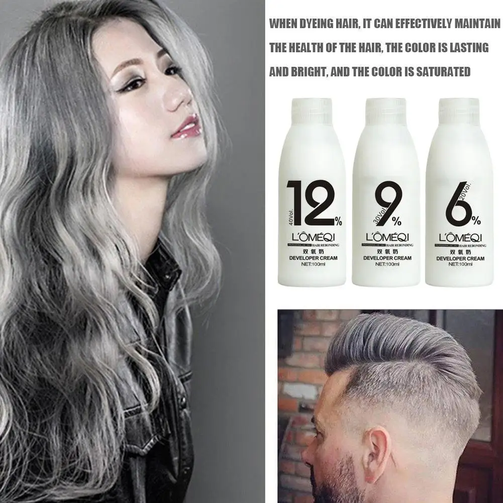 Hydrogen Peroxide Hair Dye 6 Degrees (20%), 9 Degrees 12 Decolorizing (30%), Hair Dye Gentle Cream (40%) Tool 100ml Degrees K1N6