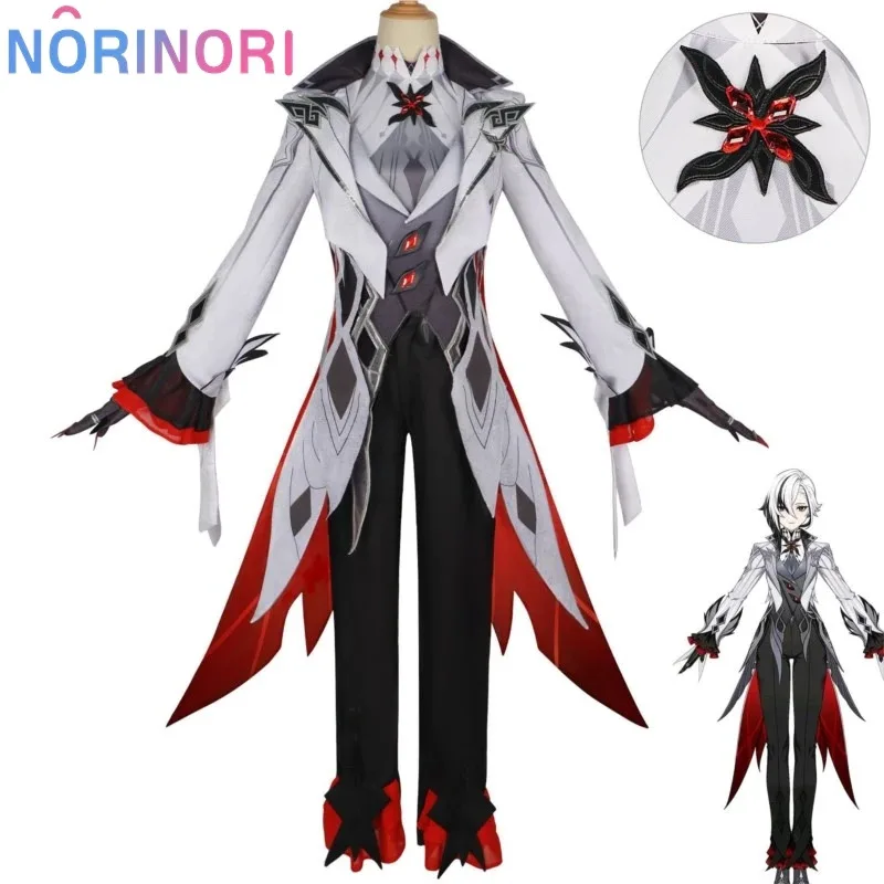 

CyNew Arlecchino Косплей Костюм Парики Genshin Impact Fatui The Knave Arlecchino Униформа Одиннадцать Fatui Harbingers Костюм Наряд