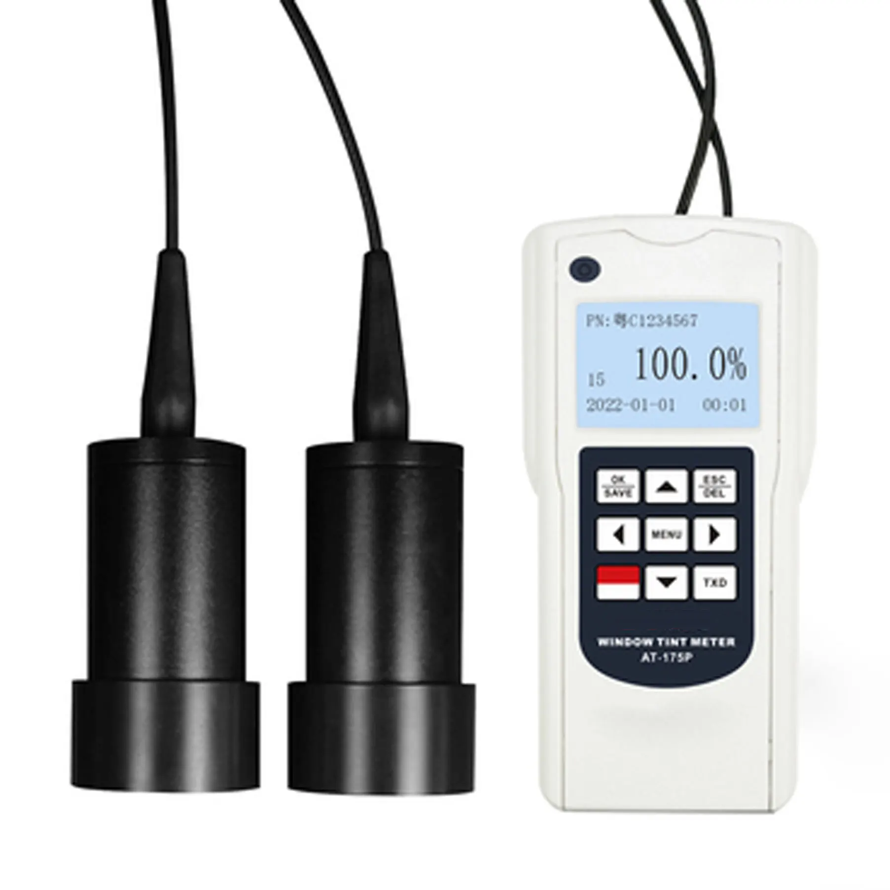 AT-175P Portable window tint meter protective film PC and acrylic plastic Transmittance Tester with Bluetooth printer