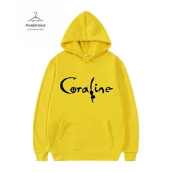 Cartoon Coraline Printed Hoodies Men and Woman Streetwear Hoodie Hooded Sweatshirts Pullovers