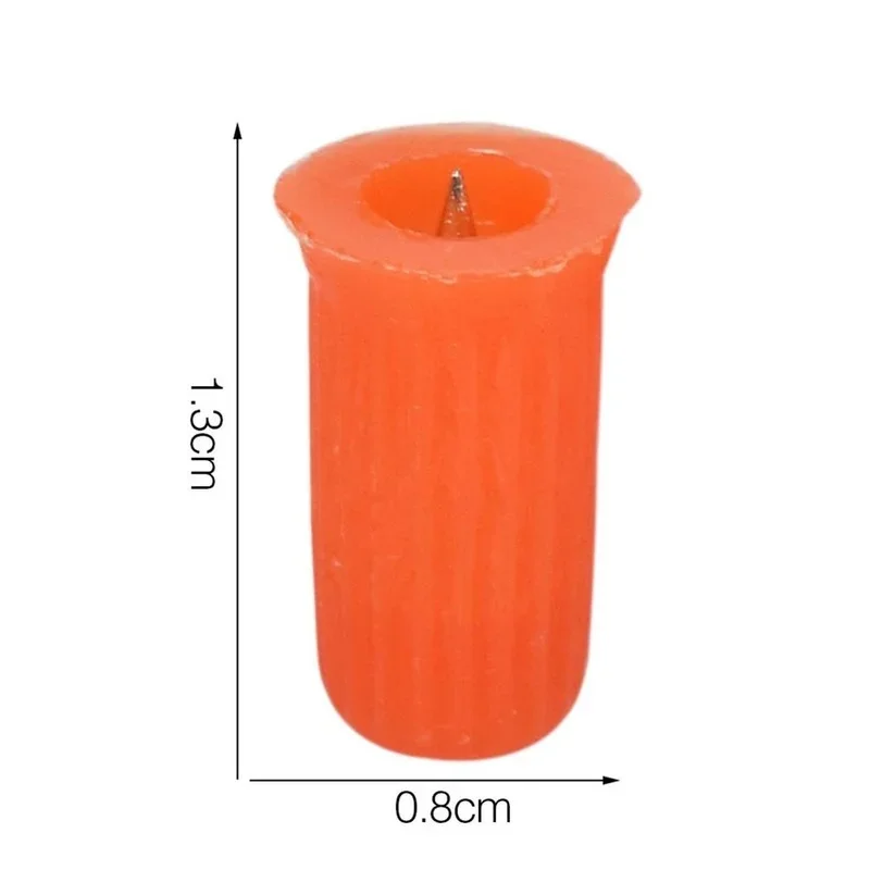 100PCS Eyelash Glue Bottle Plug Glue Bottle Pins Blocking Needle for Eyelash Extensions Tools Orange