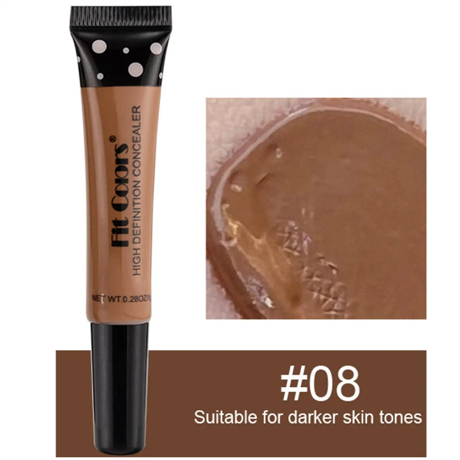 Corrector de contorno facial líquido impermeable, Base de cobertura completa, paleta de maquillaje profesional para piel oscura, J0M9