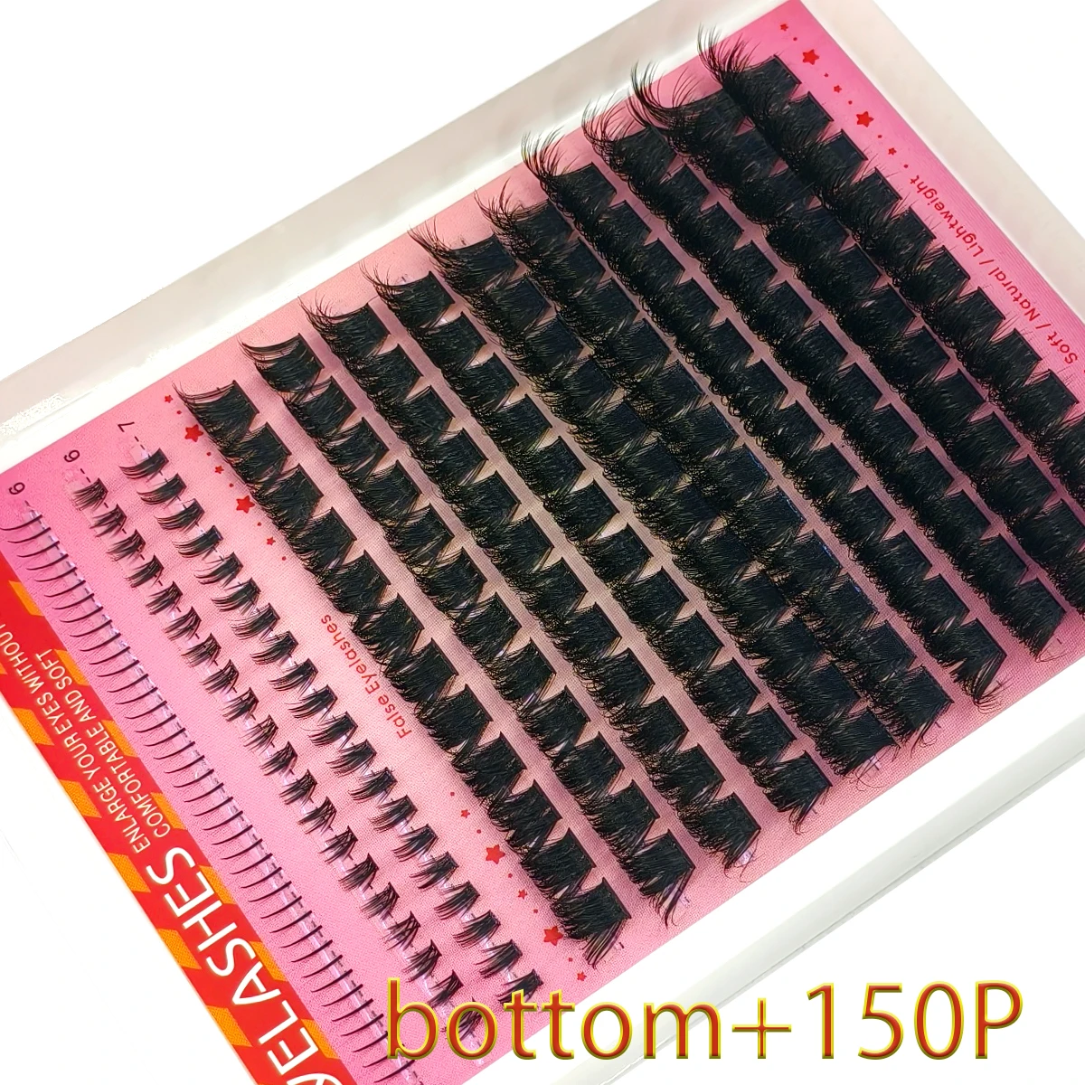 Manga Wimpern-Cluster 10-18mm DIY Wimpern-Cluster 180p Bottom Thorn Cluster Fairy Verlängerte Wimpern-Cluster mit Spike Wimpern Make-up – Detail 14