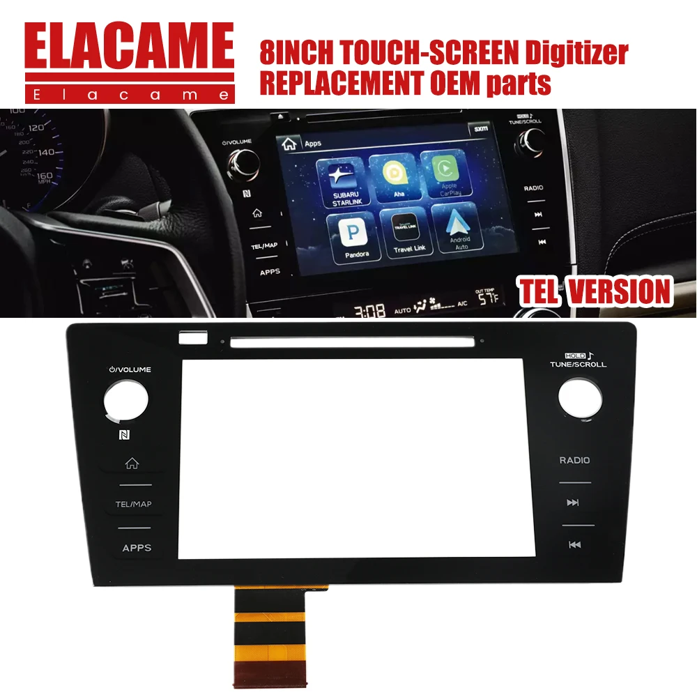 8 INCH Touch Screen Digitizer For Subaru Legacy Outback 2018-2019 86431-AL66A Car Radio 86431AL66A LHD Car