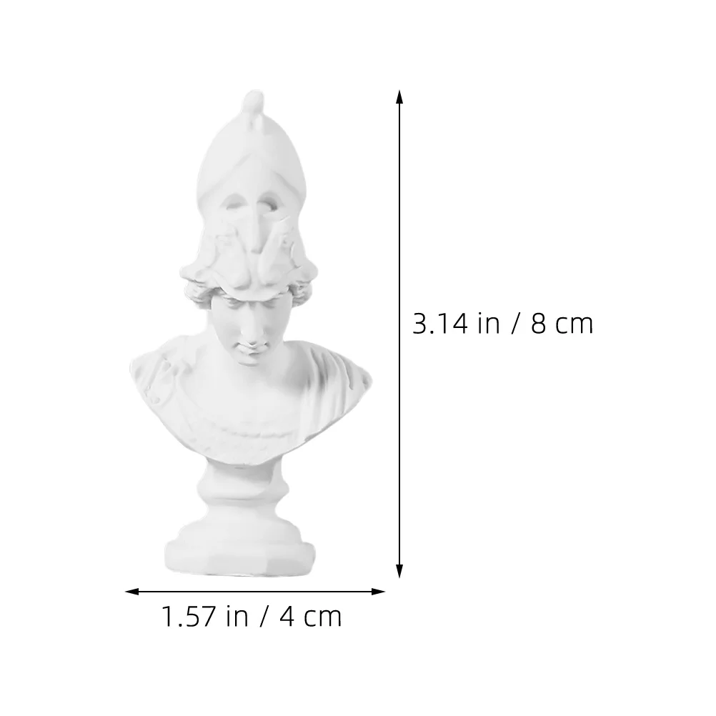 أثينا الراتنج تمثال نصفي ديكور غرفة مكتب المنزل النحت الكلاسيكي شخصية صغيرة الأساطير فن الديكور الإله اليوناني القديم الجص #2