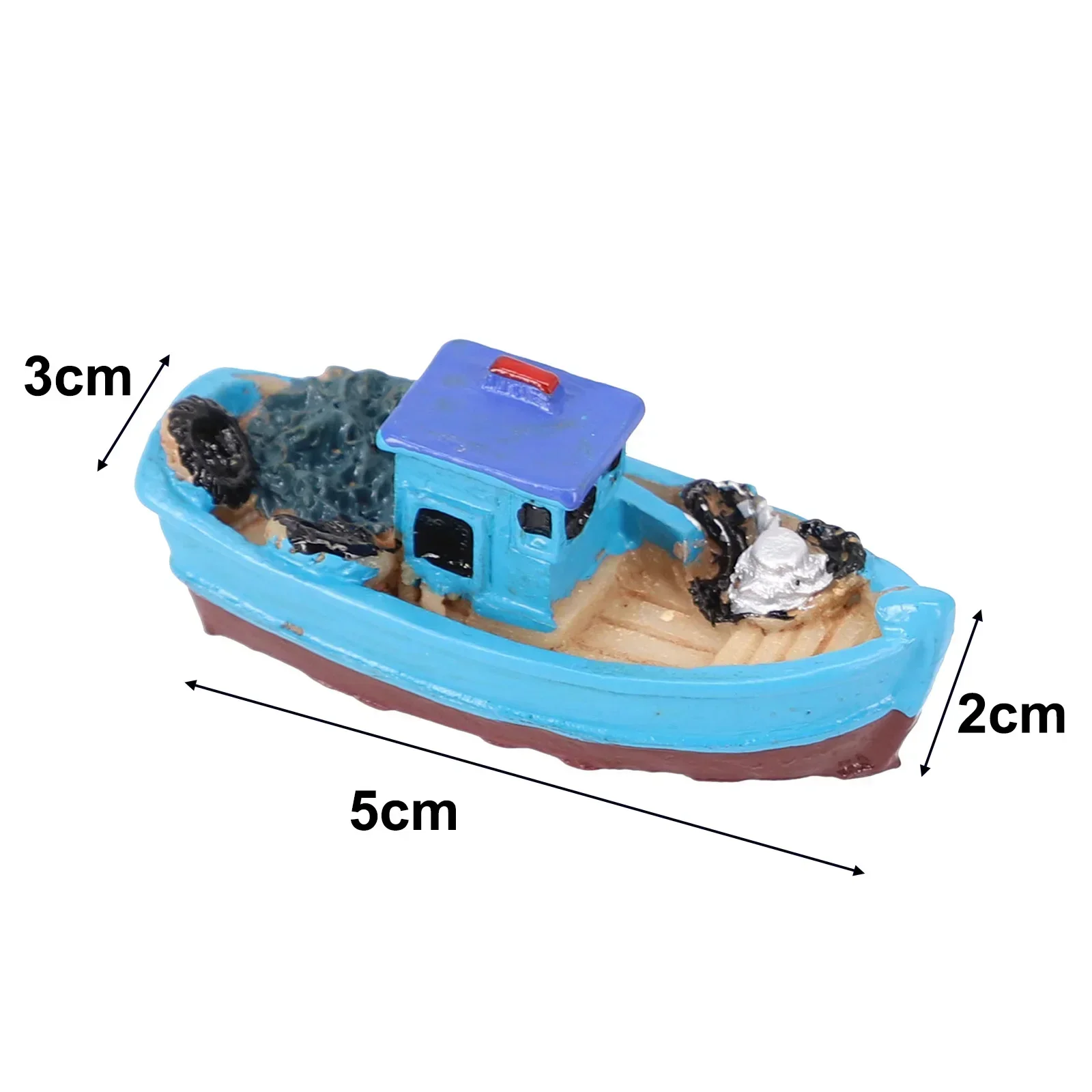 Craft Home Tabletop Decoration 2*3*5cm At Random Boat Fishing Ship Toy DIY Miniature Mini Model Useful Durable New