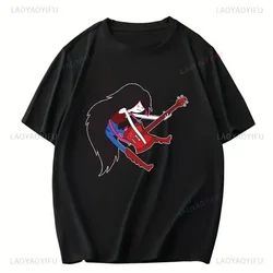 Marceline The Vampire Queen T-shirt for Men and Women Japanese Retro Adventure Time Cotton T-shirts Harajuku Street Casual Wear