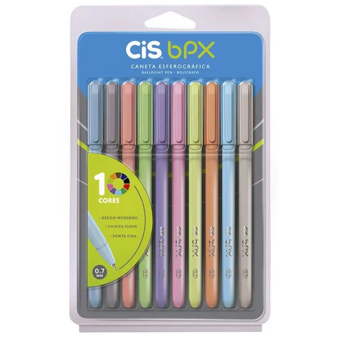 Kit de 10 bolígrafos BPX de 0,7mm