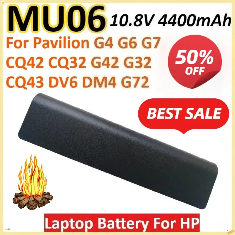 

Новый аккумулятор MU06 10,8 В 4400 мАч для ноутбука HP Pavilion G4 G6 G7 CQ42 CQ32 G42 G32 CQ43 DV6 DM4 G72 593562-001 HSTNN-DB0Y/UB0Y