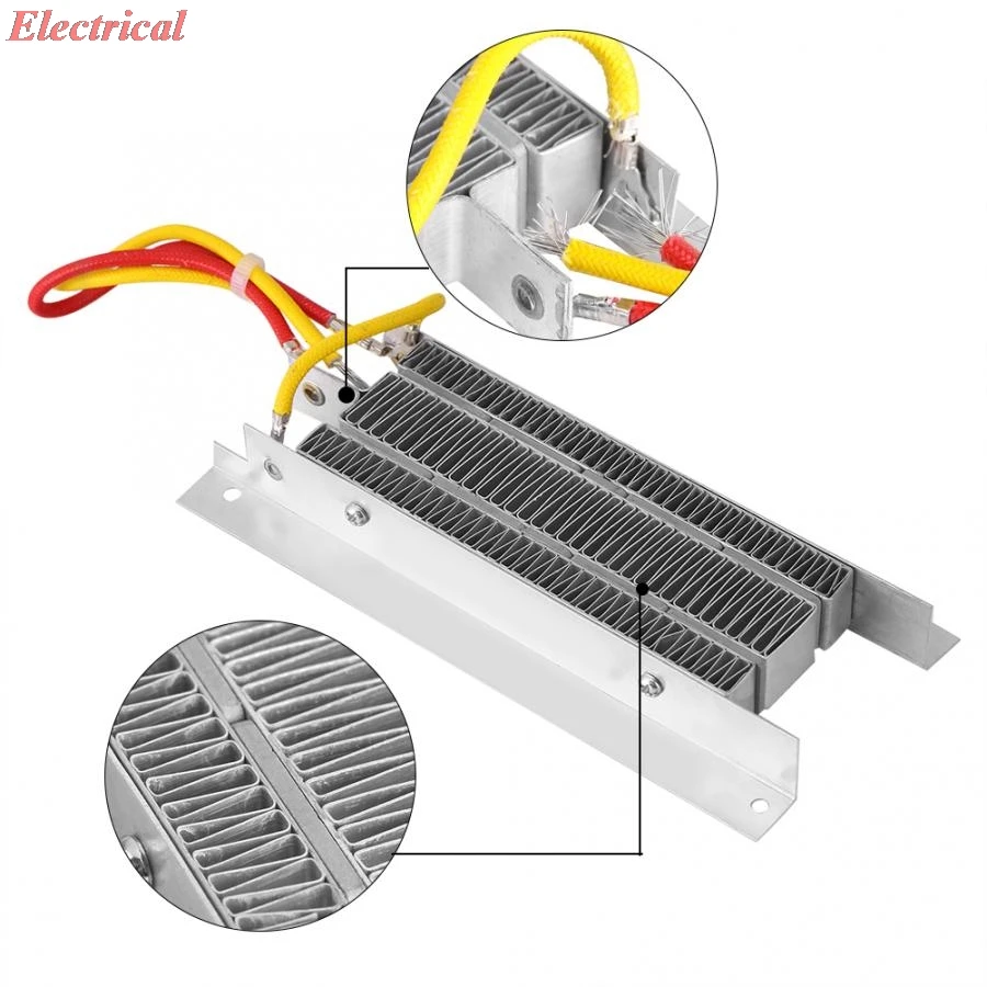 1pc Electric Ceramic Air Heater Thermostatic Insulation PTC 12V 24V 36V 48V 60V 400W 800W 1000W Conductive Constant Temperature