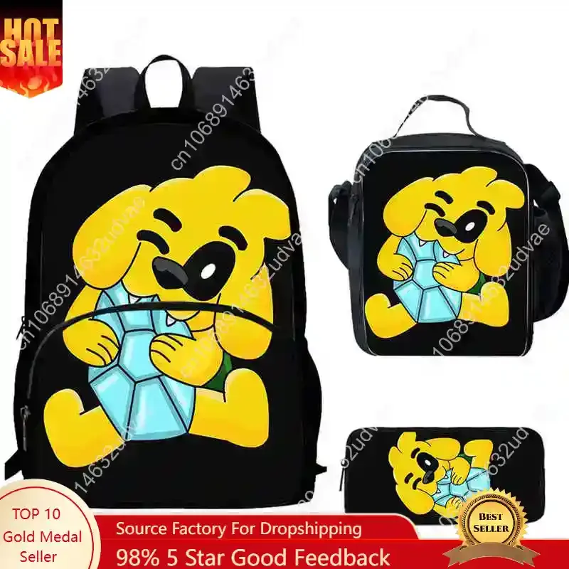 

Cartoon Mikecrack Child Backpack with Front Pocket,Lunch Bags,Pencil Bags for Aged 5-10 Cartoon Backpack Boys Girls,Best Gift