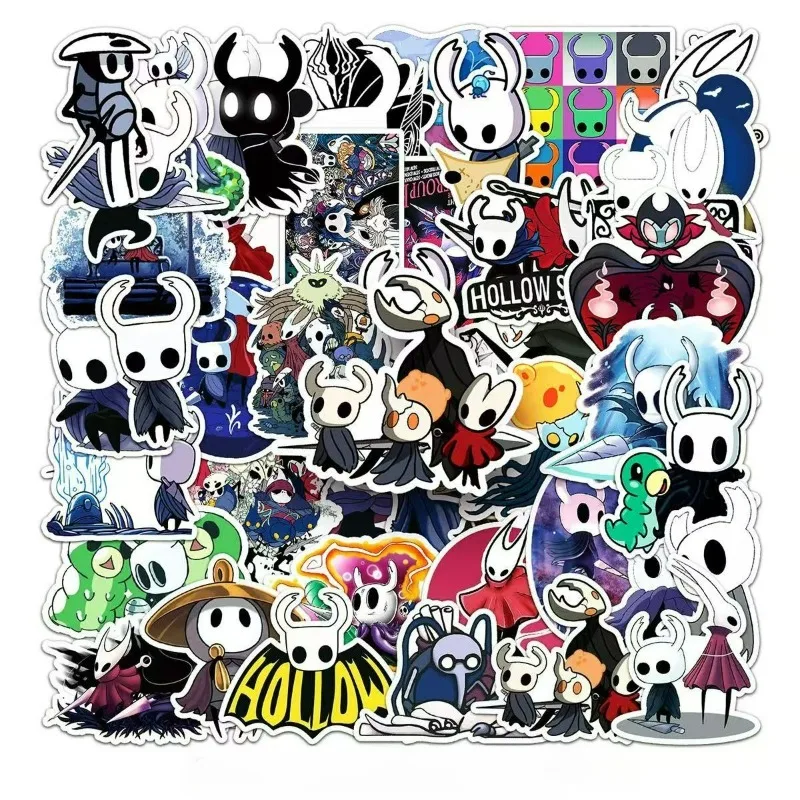 50Pcs Hollow Knight Silksong Stickers Anime Game Waterproof Vinyl DIY Graffiti Decals for Laptop Phone Skateboard Luggage Gift view 2