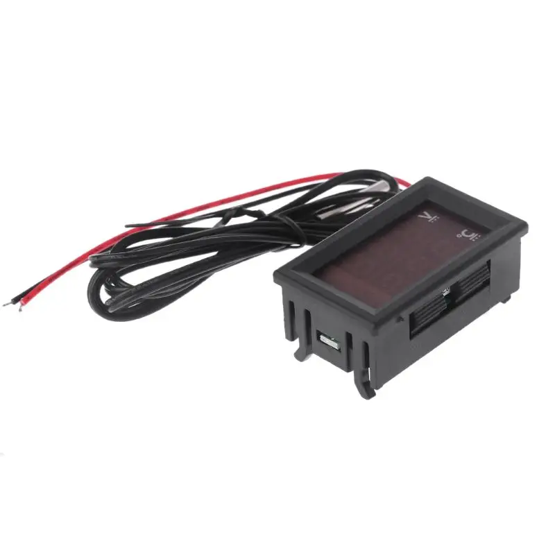 12V 24V Auto Voltmeter LED Digitale Display Voltmeter Paneel Temperatuurmeter