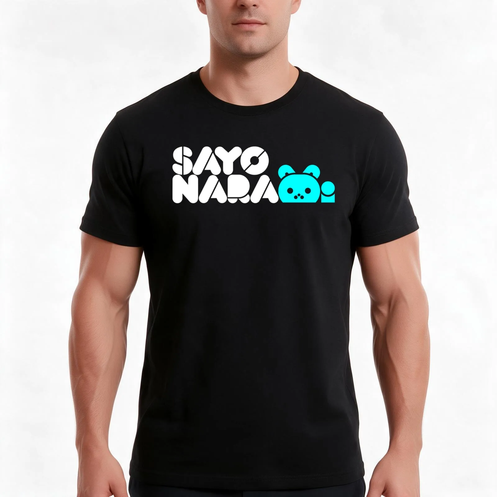 Wipeout HD - Sponsor Sayonara T-Shirt, Summer Casual Cotton Tee, Oversized Streetwear Tops, Vintage Graphic Print, 100% Cotton