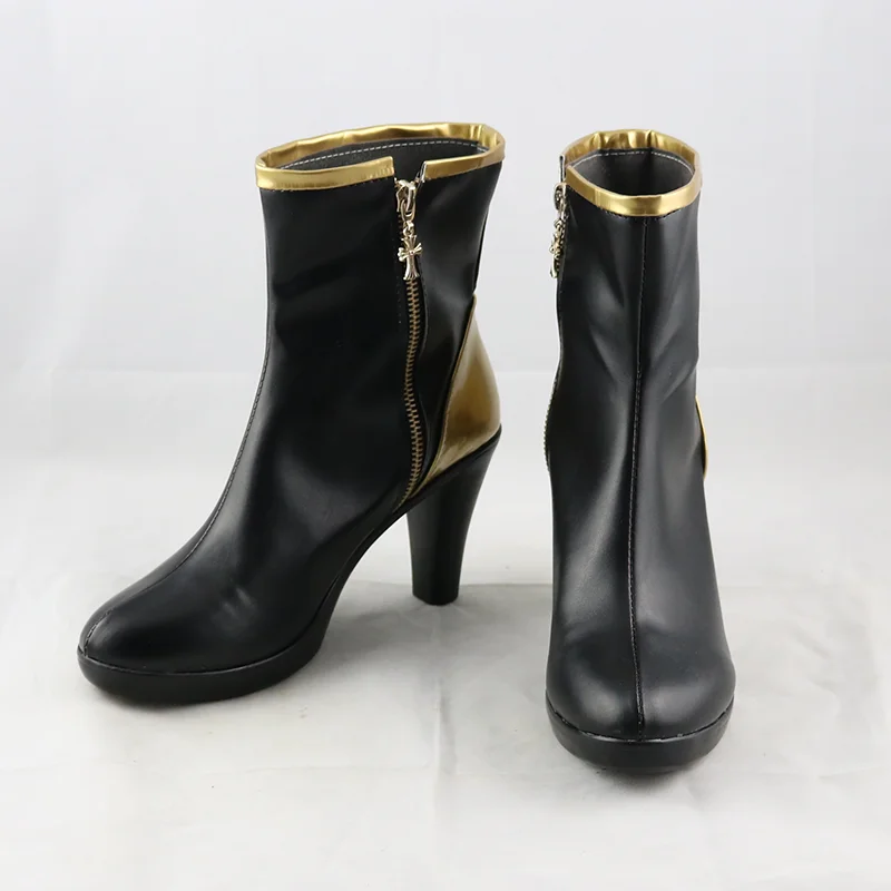 LOL KDA Ahri Evelynn Kaisa Akali Cosplay Shoes Boots Halloween Party Custom Made High Heel Shoes view 3