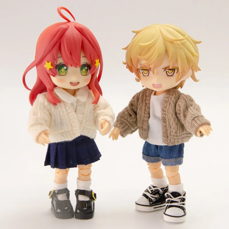 ob11 babykleertjes P9 gebreid vest Ymy lange mouwen jas GSC klei beeldje 1/12 bjd trui body9 hoodie