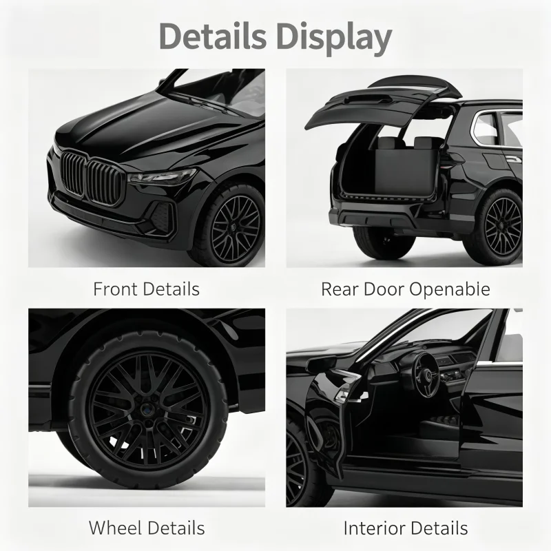 1:36 Scale Children's Alloy SUV Toy Car, Simulated Reaction Off-Road Car Model, OPP Bag Packaged, Collectible Gift