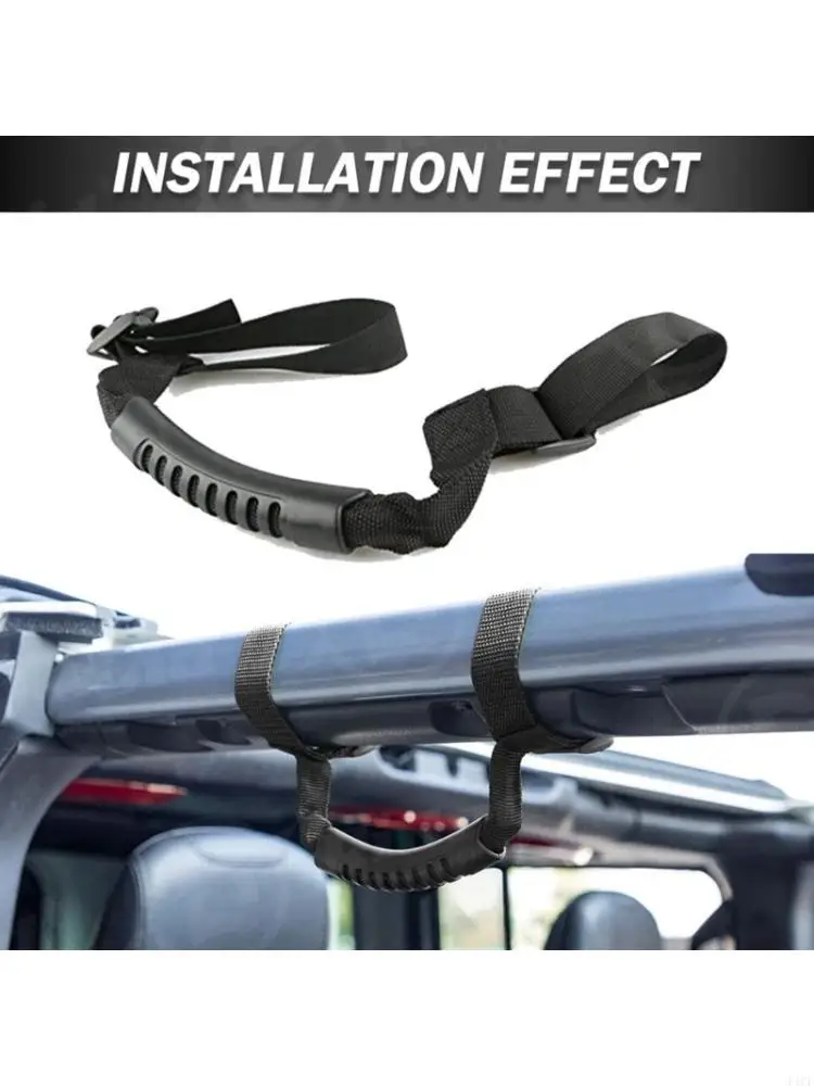 2026 New Upgraded Roll Rod Grab Handle for Off Road Nonslip Interior Roof Grab Gandle Wear Resistant Nylon Fabric